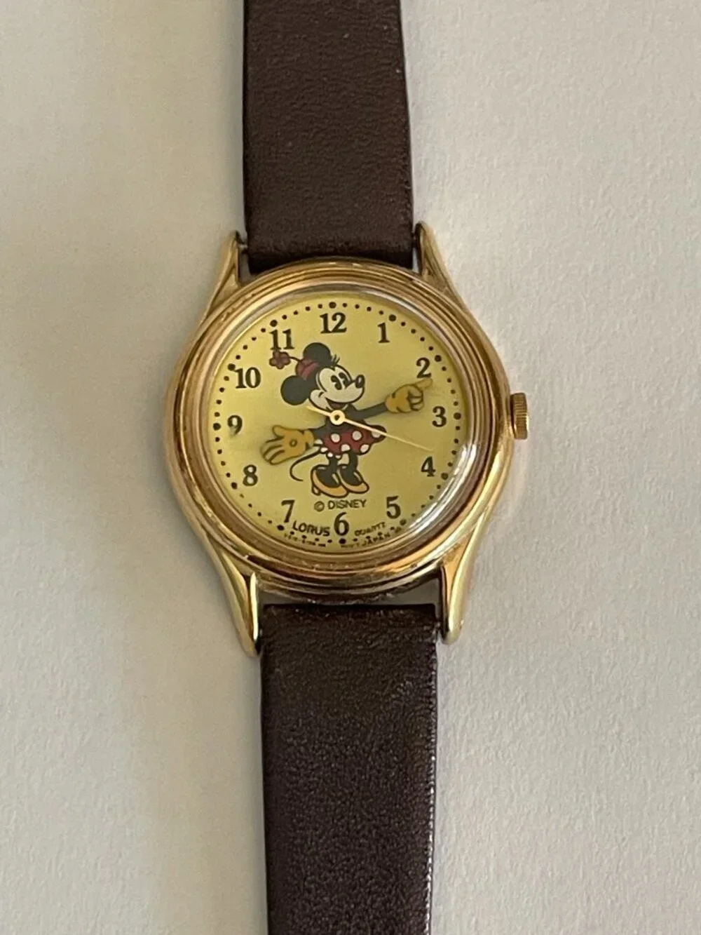 Vintage Lorus Quartz Minnie Mouse Watch with leather band